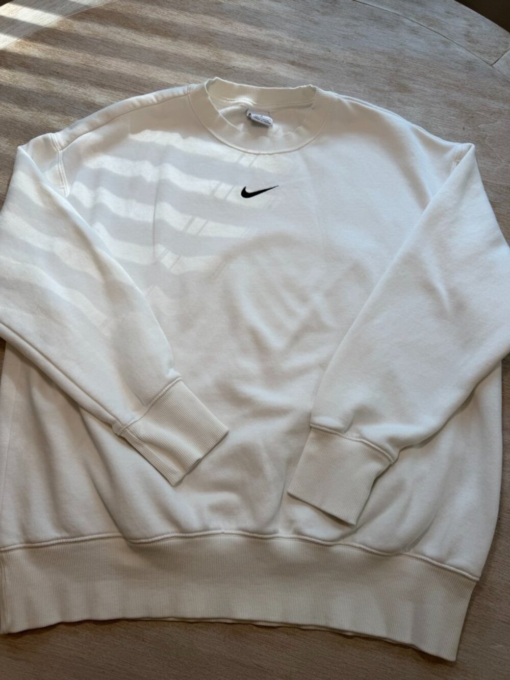 Nike Sportswear Women's Oversized Crewneck Sweatshirt Cream Size M